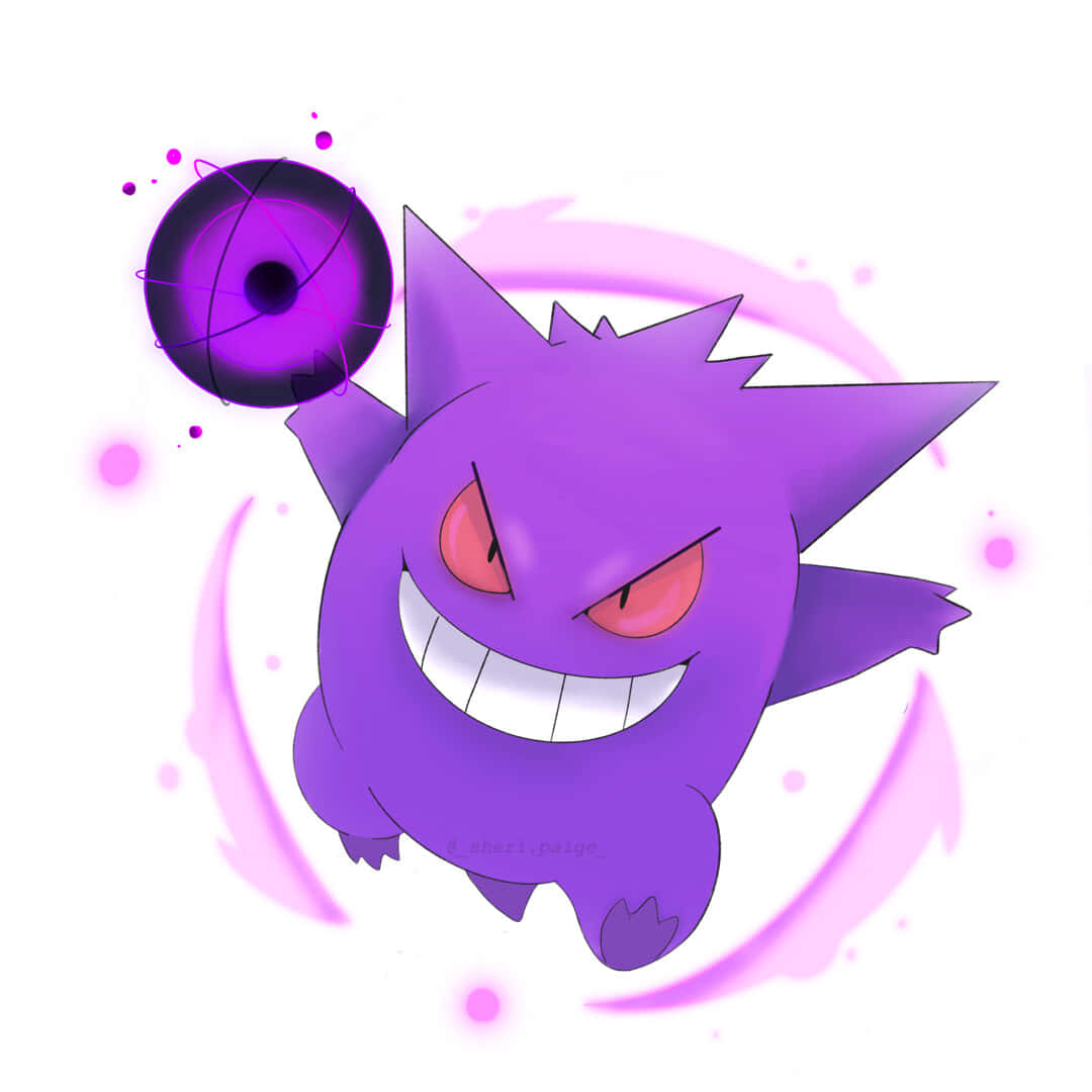 "A Gengar lurks in the shadows, ready to pounce on unsuspecting prey."