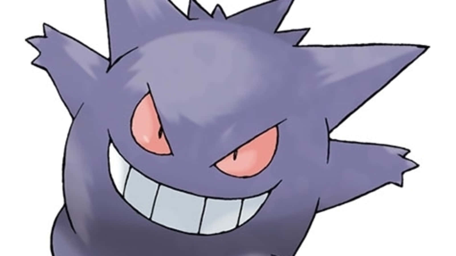 A Purple Pokemon With Red Eyes And A Big Mouth