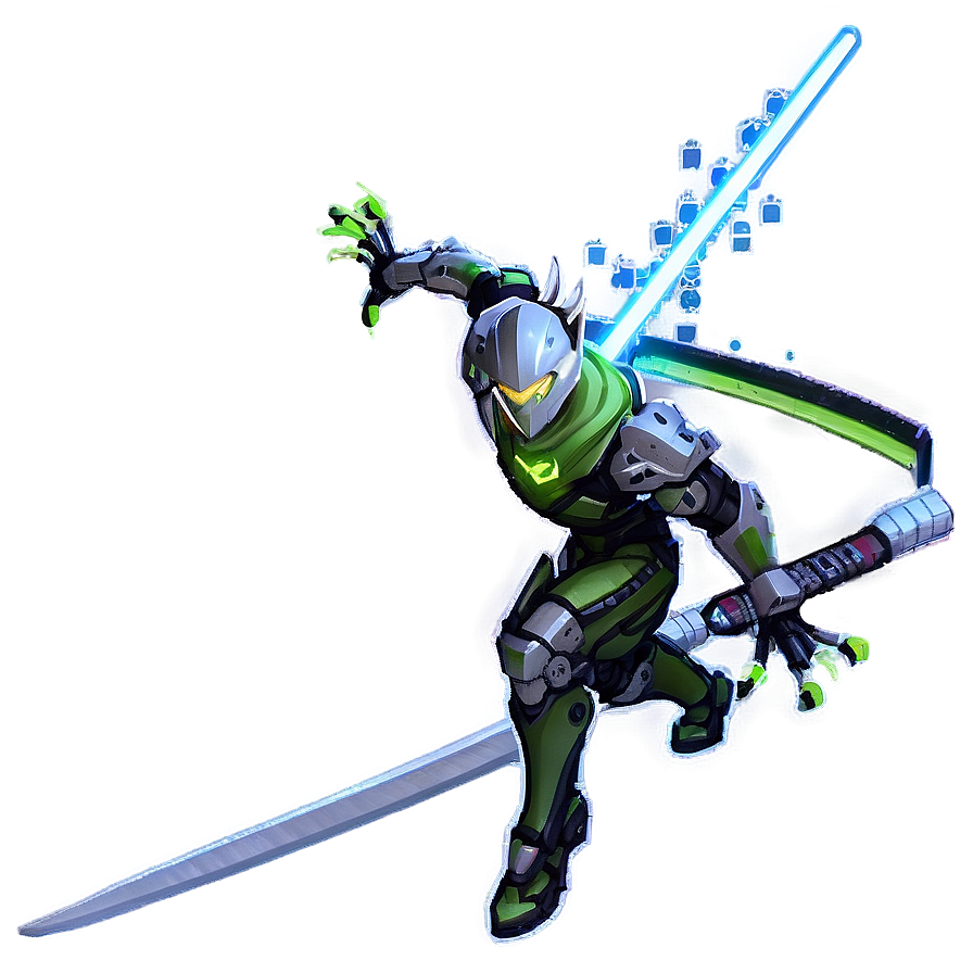 Genji Pixel Spray Png 06202024 PNG