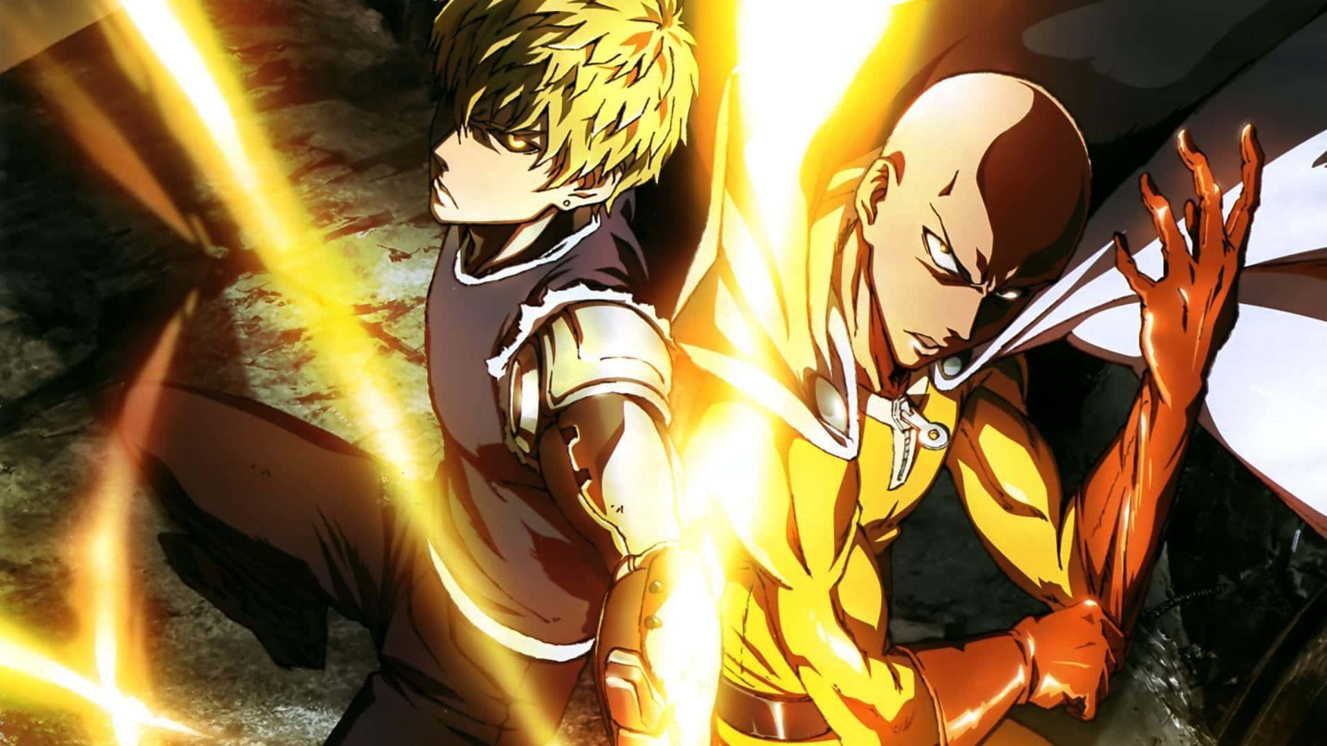 Caption: One-Punch Man's Genos in Action Wallpaper