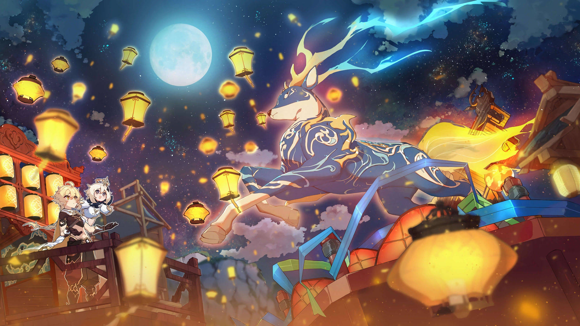 Genshinimpact - Ett Fantastiskt Fantasyäventyr. Wallpaper