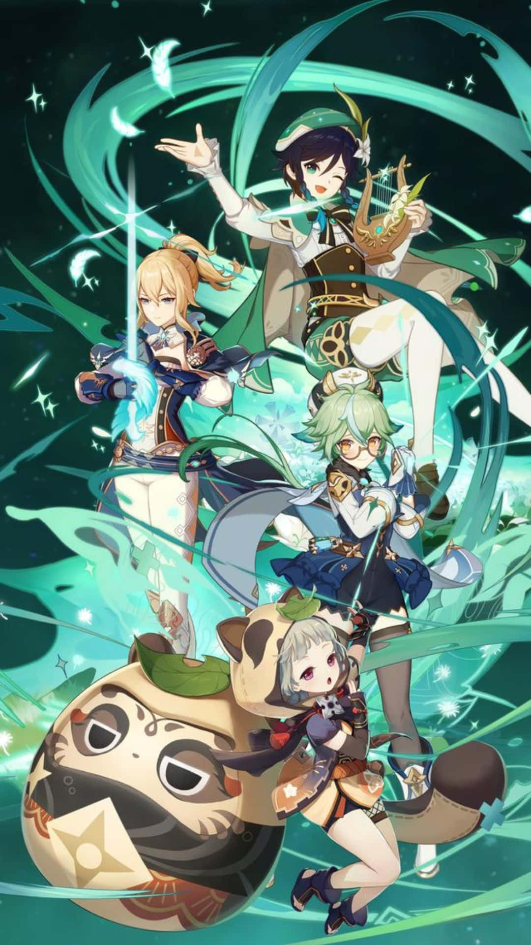 Caption: Meet your favorite Genshin Impact Characters Wallpaper