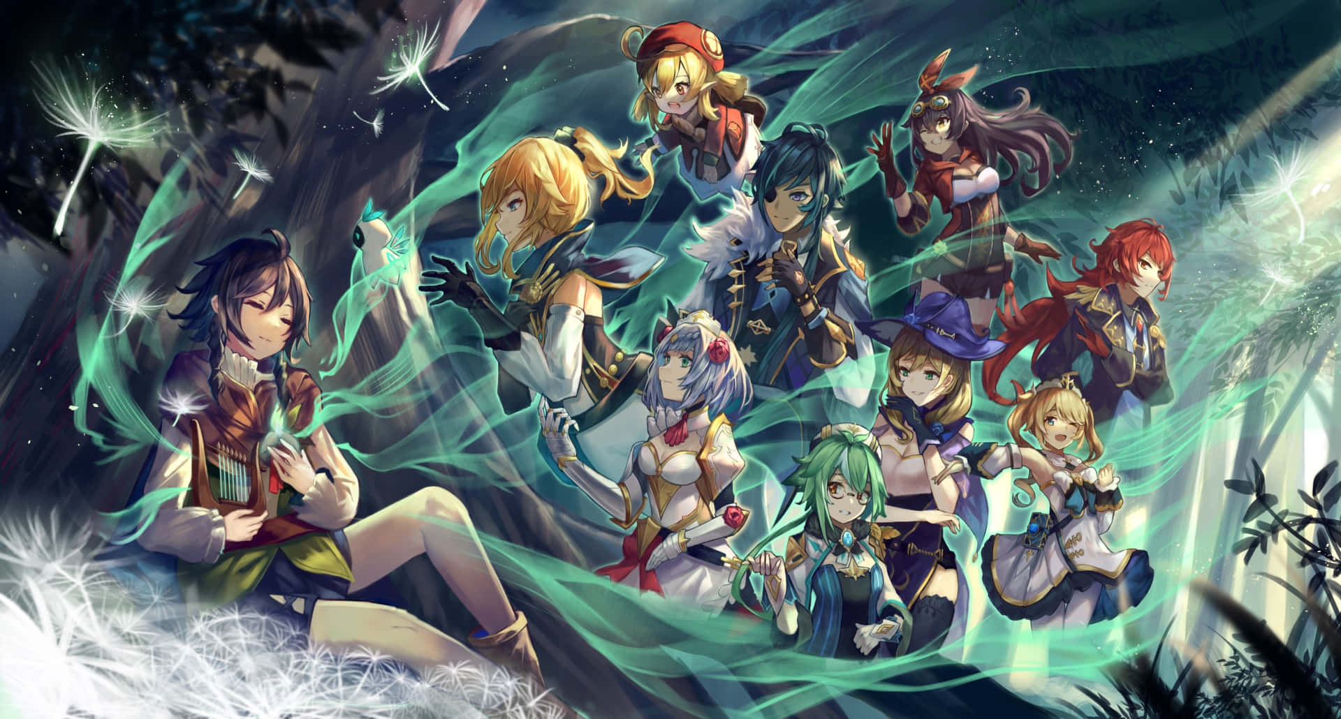 Genshin Impact Characters: Assemble the Dream Team Wallpaper