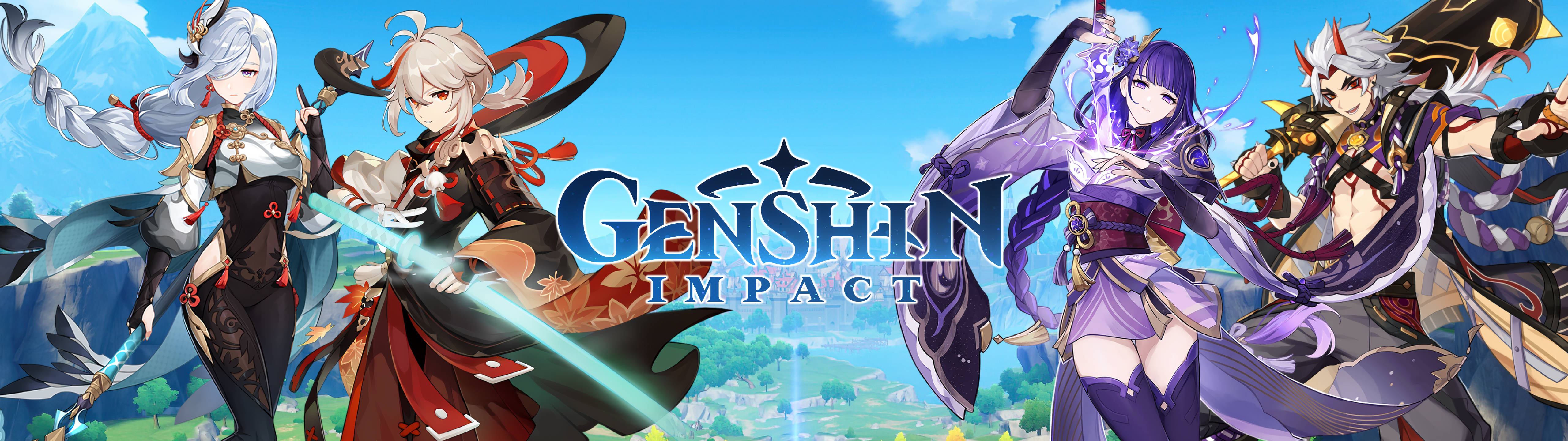 Genshin Impact New Characters 5120x1440 Gaming Wallpaper