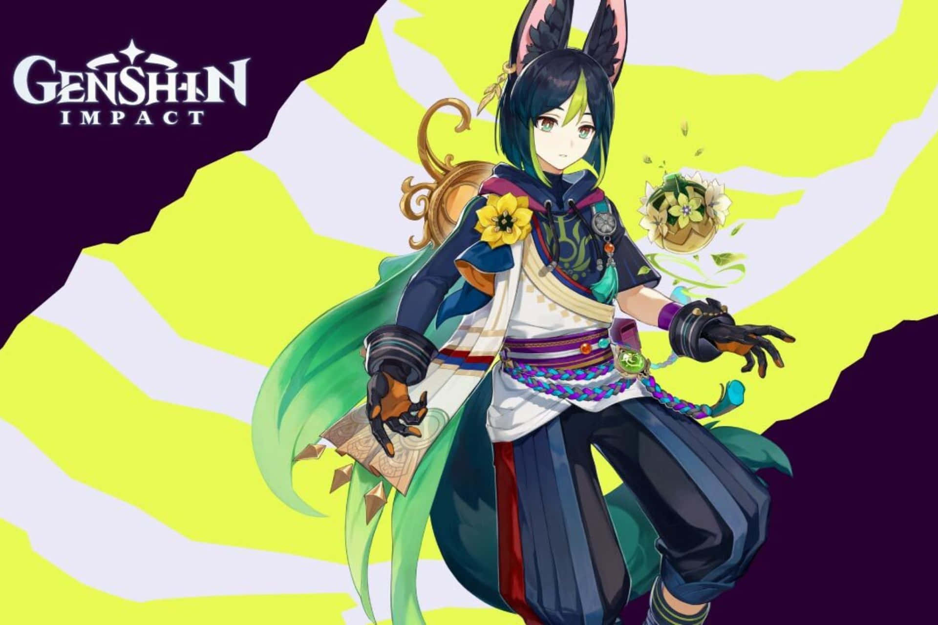 Genshin Impact Tighnari Character Art Wallpaper