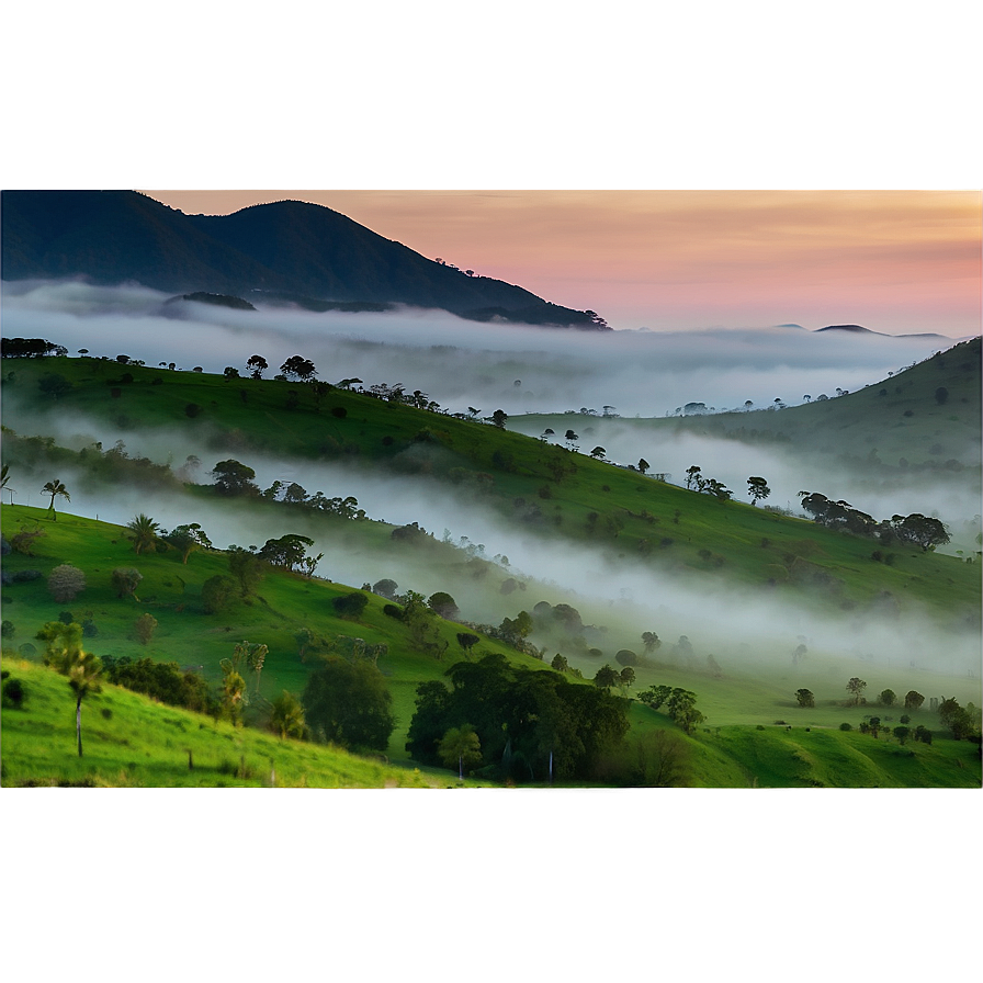 Gentle Fog Over Hills Png Nti PNG