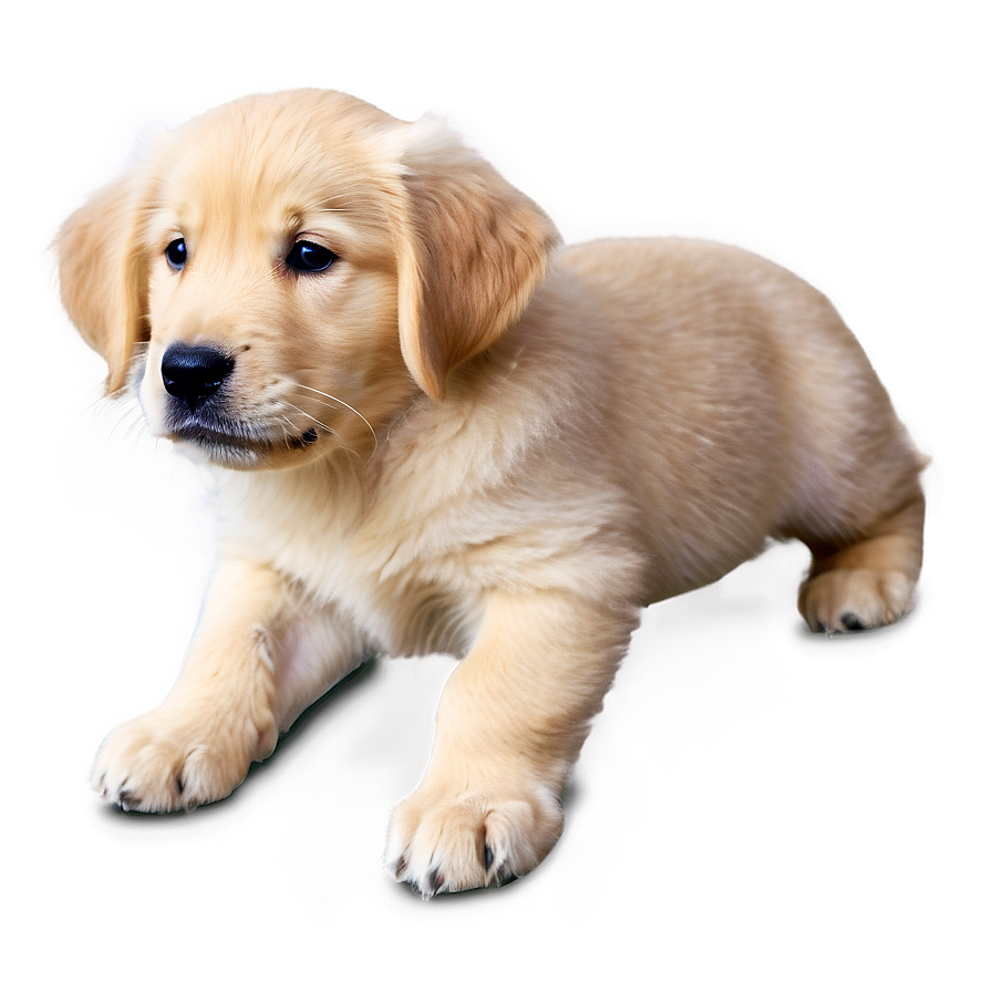 Gentle Golden Retriever Puppy Png 06252024 PNG