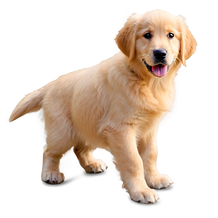 Gentle Golden Retriever Puppy Png 06252024 PNG