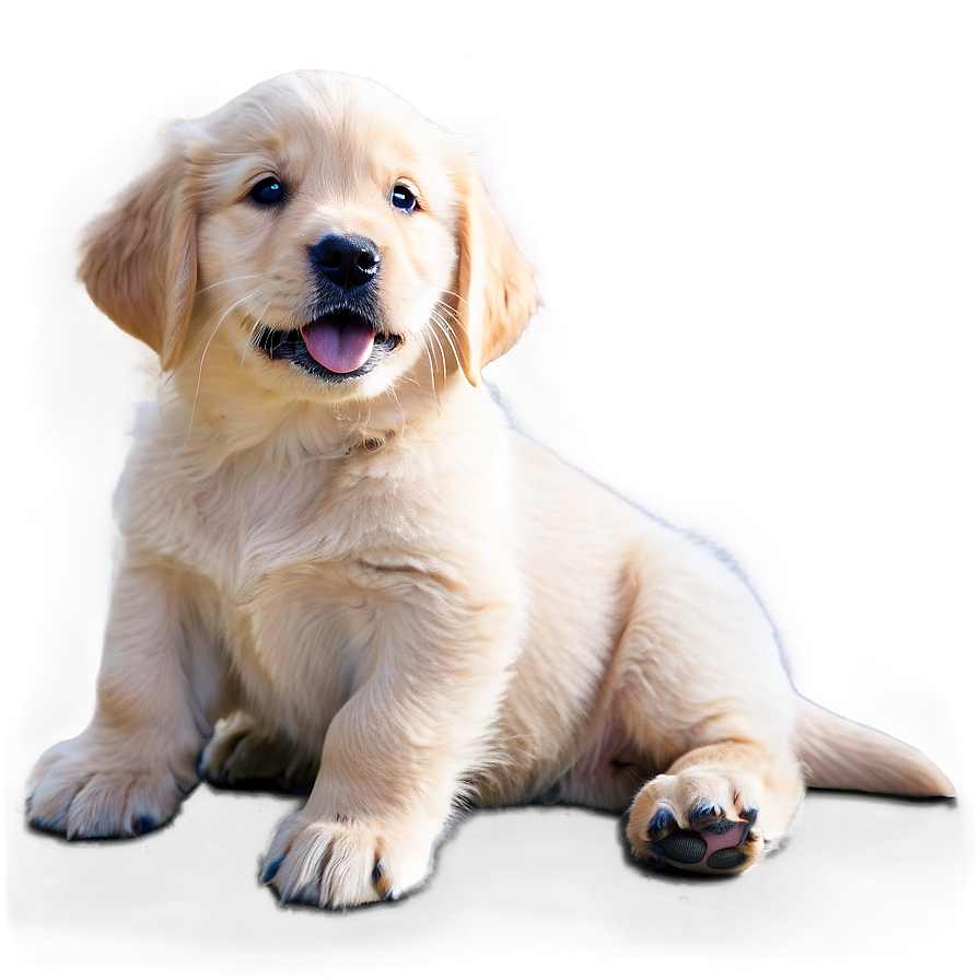 Gentle Golden Retriever Puppy Png 06252024 PNG