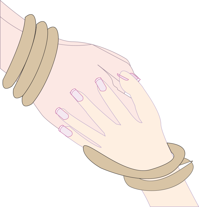 Gentle Hand Touch Illustration PNG