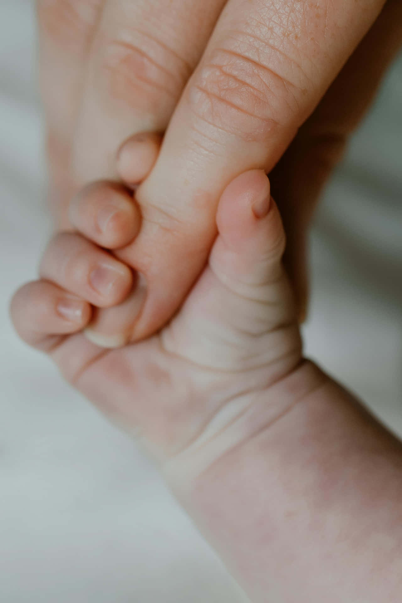 Gentle Infant Hand Clasp Wallpaper