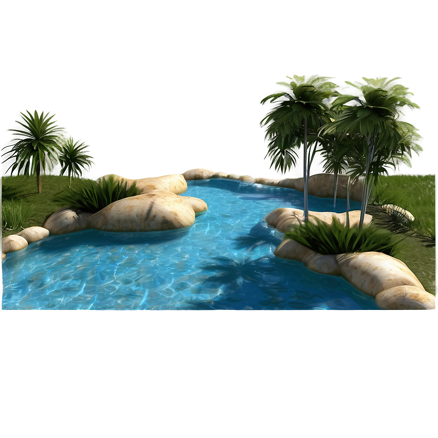 Gentle Pool Water Flow Png Brt80 PNG