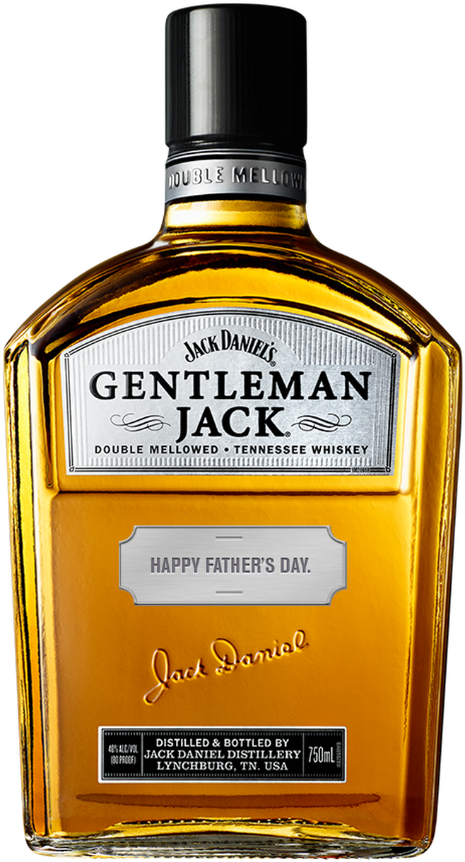 Gentleman Jack Whiskey Bottle PNG
