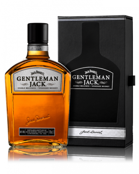 Gentleman Jack Whiskey Bottleand Box PNG