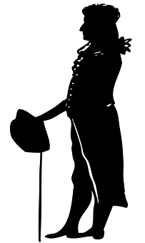 Gentleman Silhouette Profile PNG