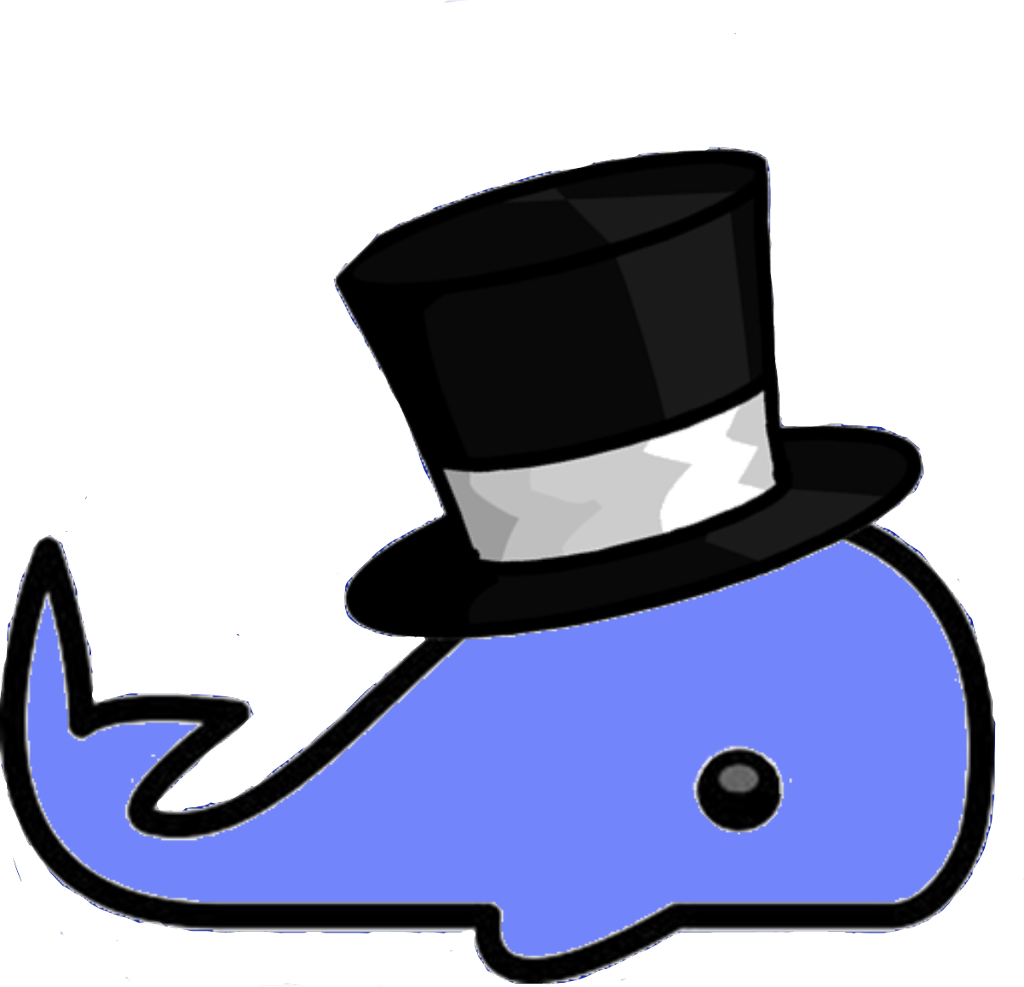 Gentleman Whale Cartoon Graphic PNG