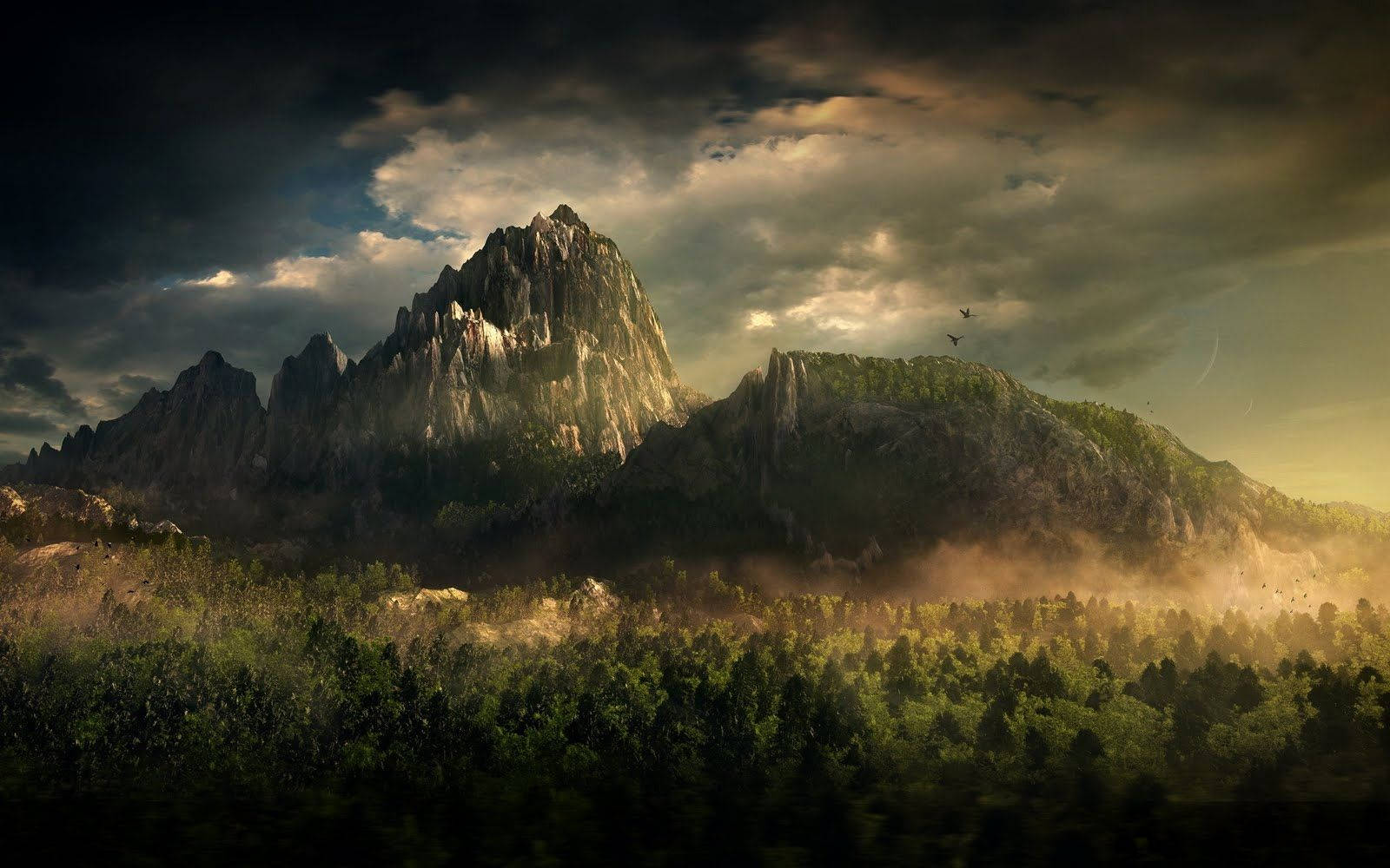 Genuine Digital Mountain Landscape Wallpaper