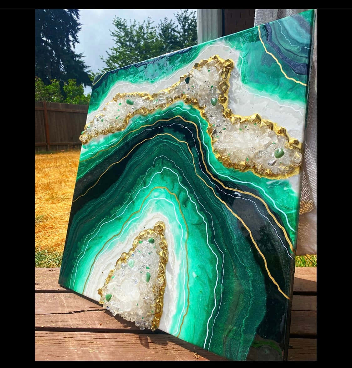 Geode Inspired Resin Artwork Wallpaper