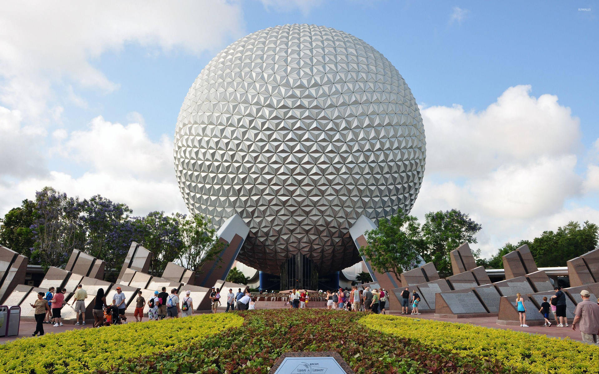 Geodæsk Dome Disney Temapark Wallpaper