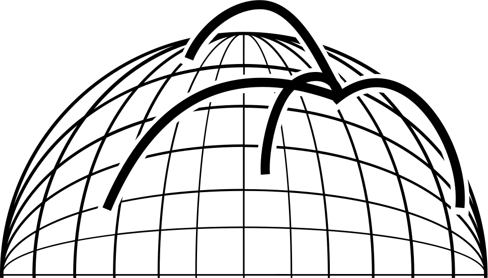 Geodesic Dome Grid Lines PNG