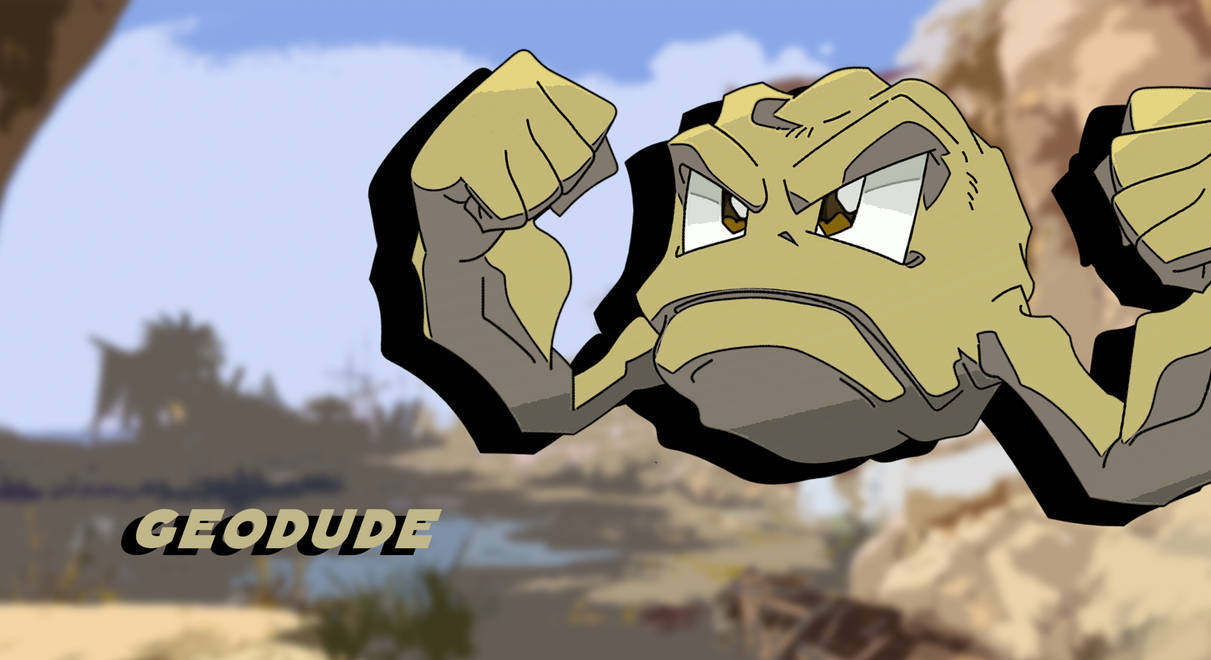 Geodude 2d Pokemon With Shadow Picture