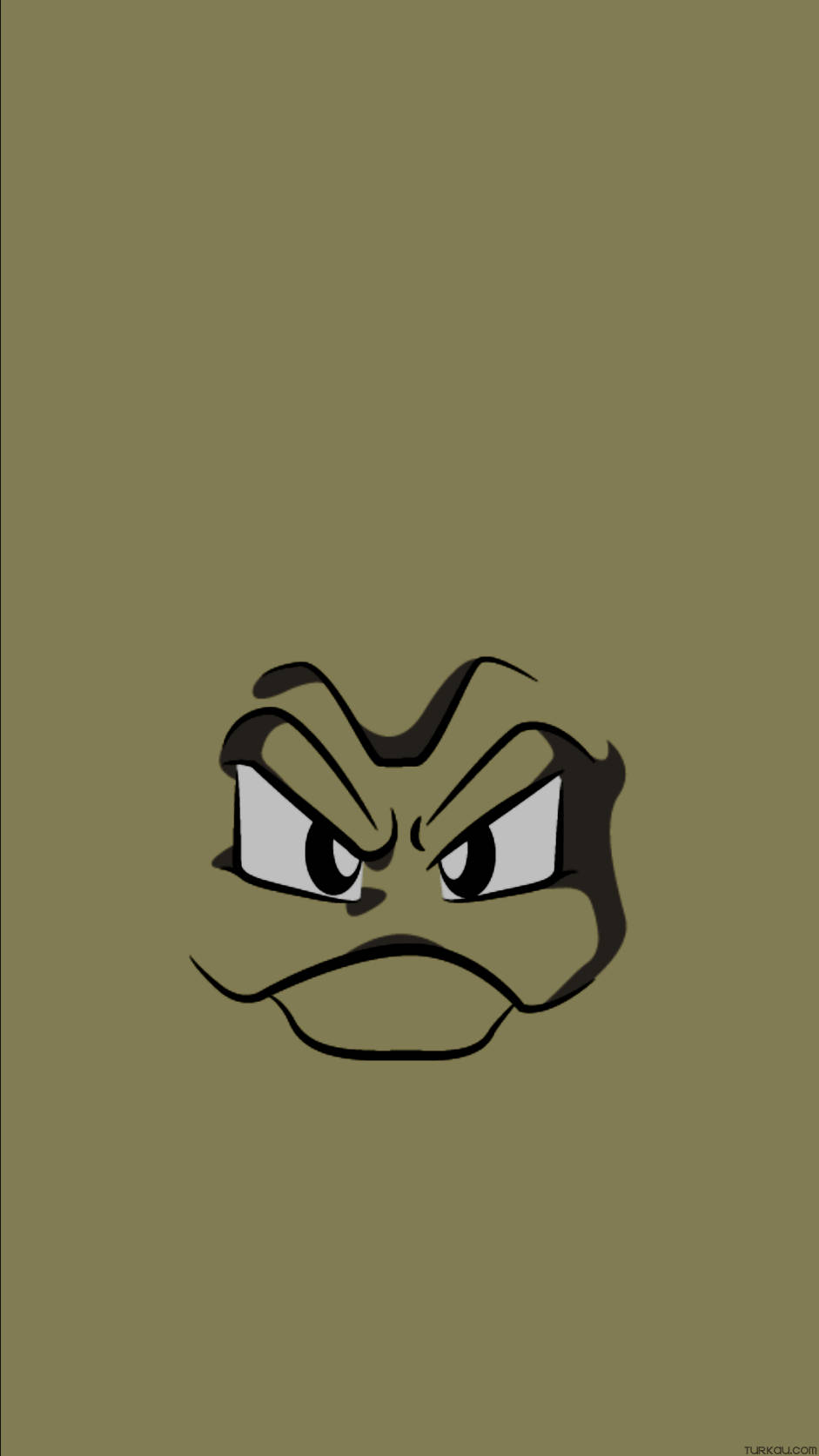 Geodude Face On Brownish Background Wallpaper