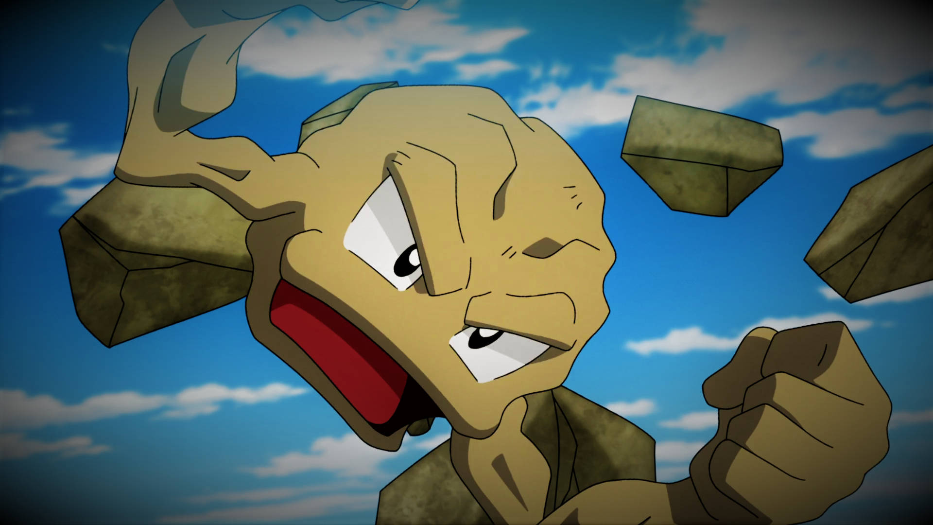 Geodude With Rocks In The Air Wallpaper