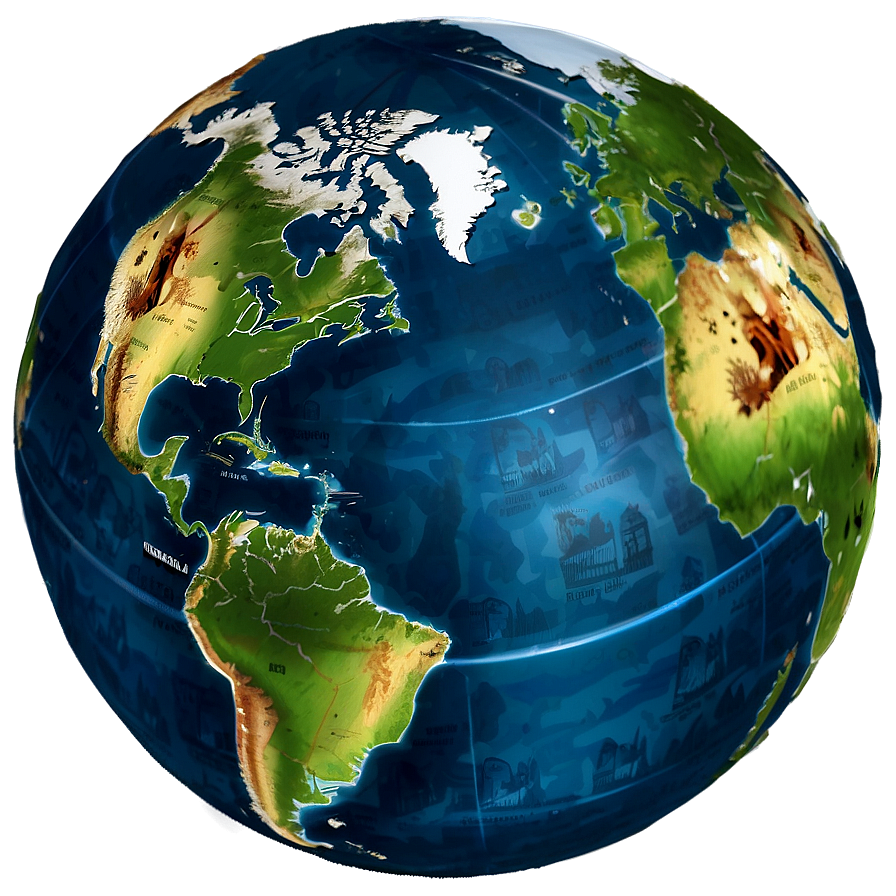 Geographical World Globe Png 05042024 PNG
