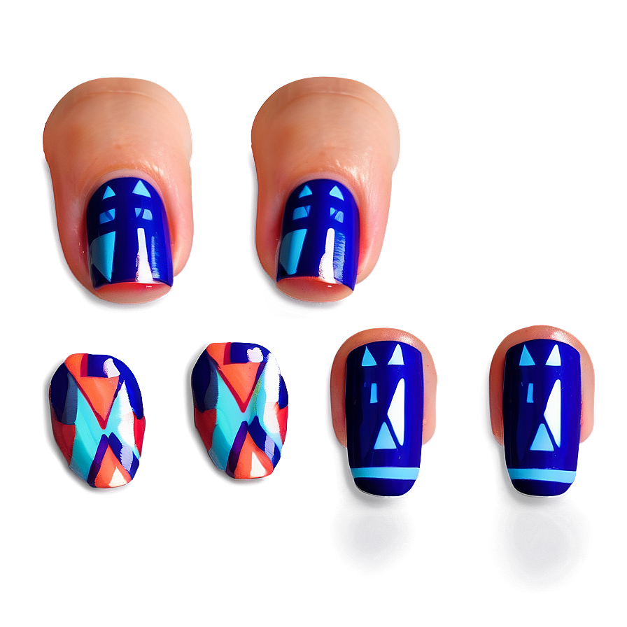 Geometric Acrylic Nails Styles Png Vlq PNG