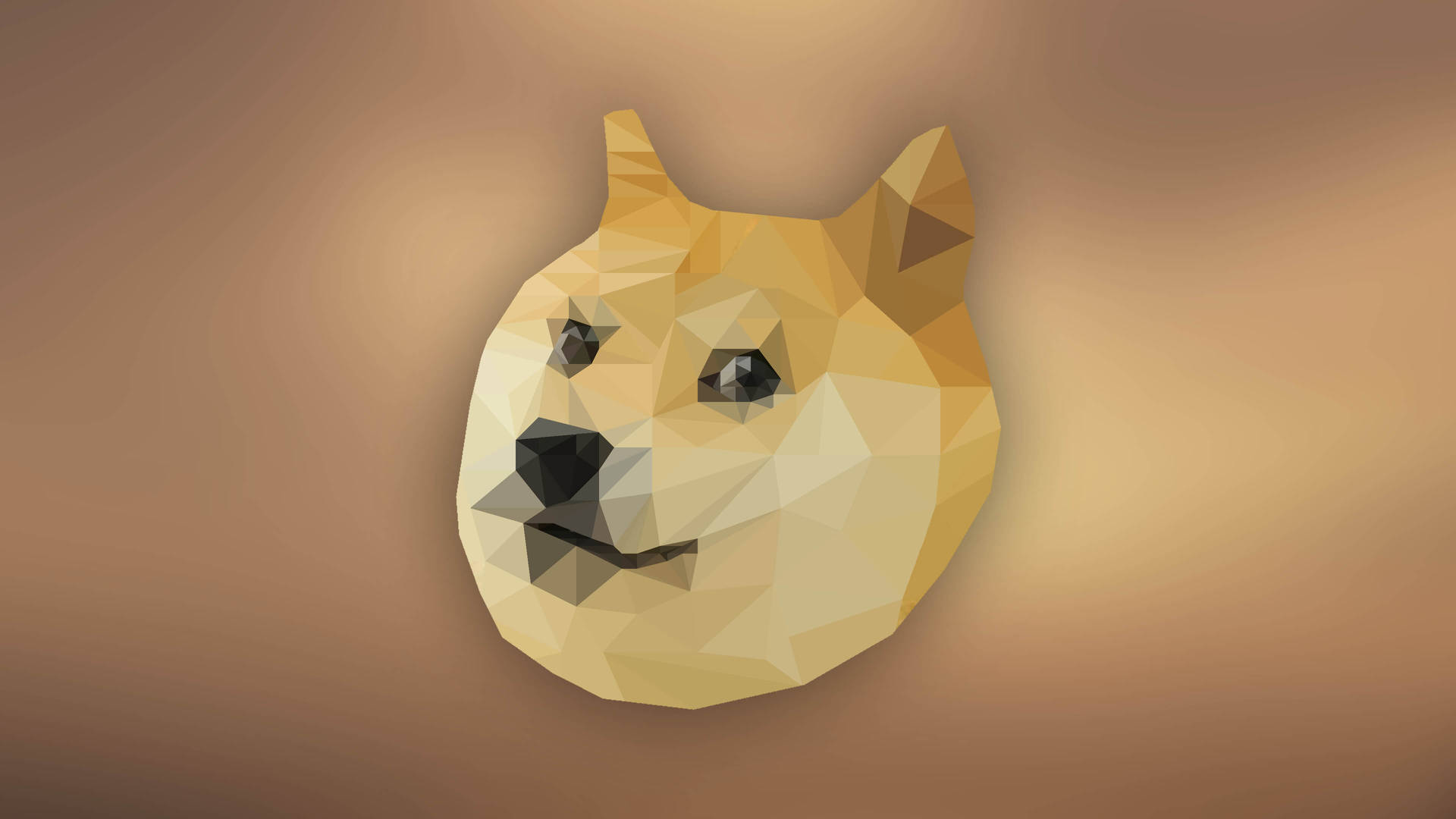 Geometric art Doge meme wallpaper