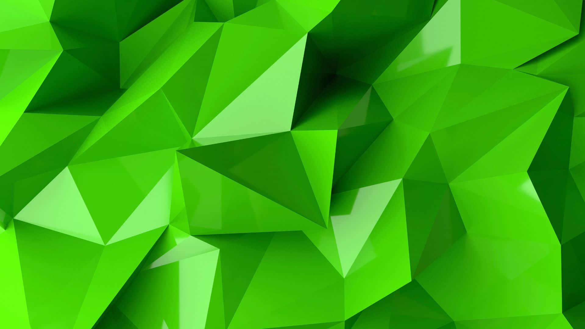 Grönpolygonal Bakgrund Med Trianglar
