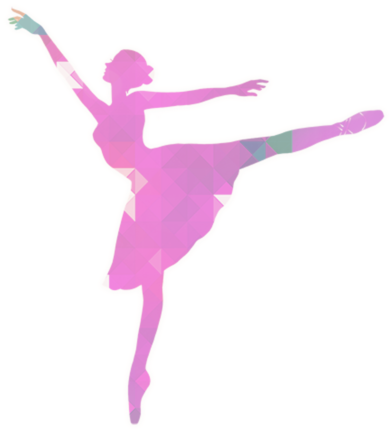 Geometric Ballet Dancer Silhouette PNG