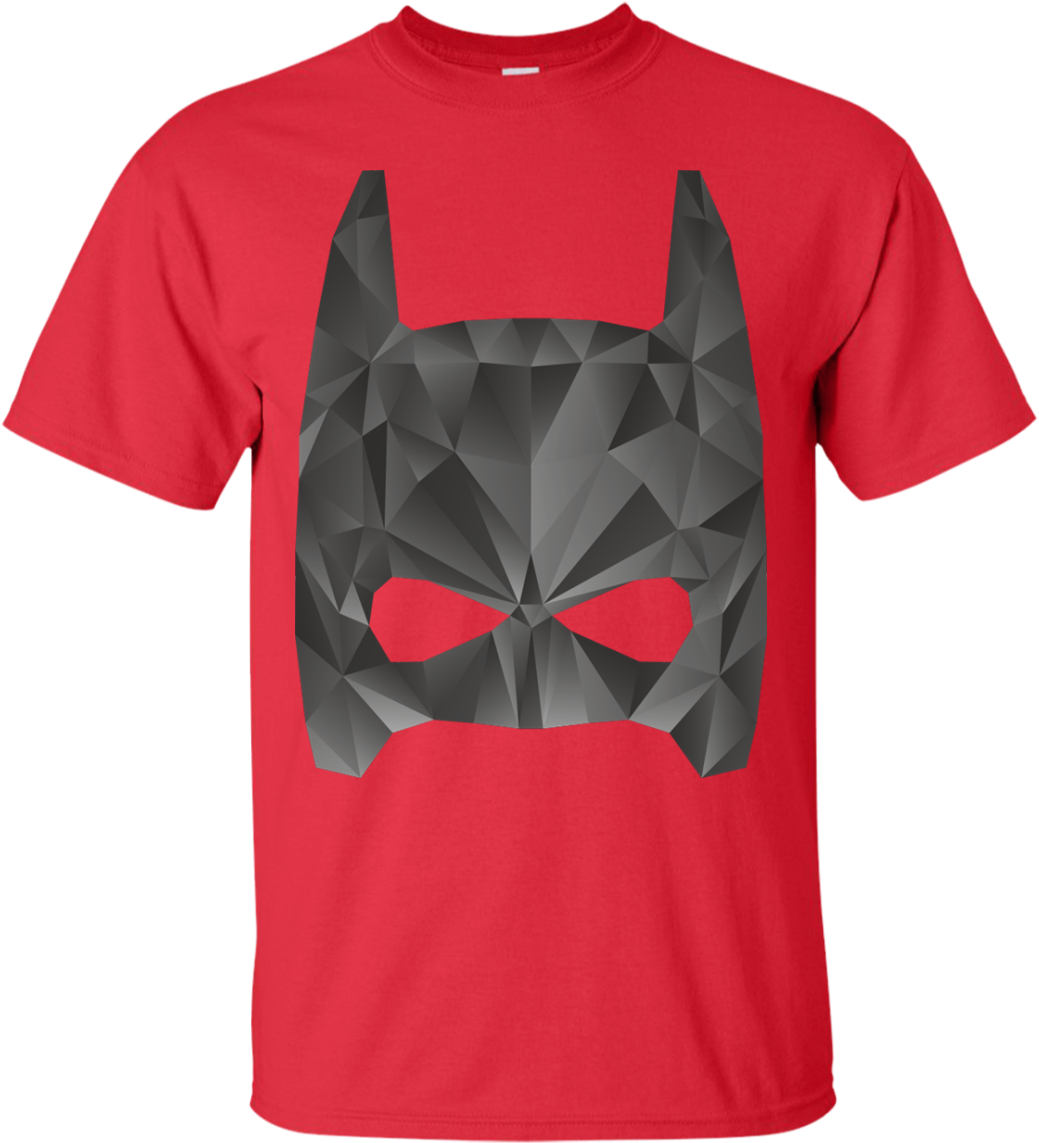 Geometric Batman Mask Tshirt Design PNG