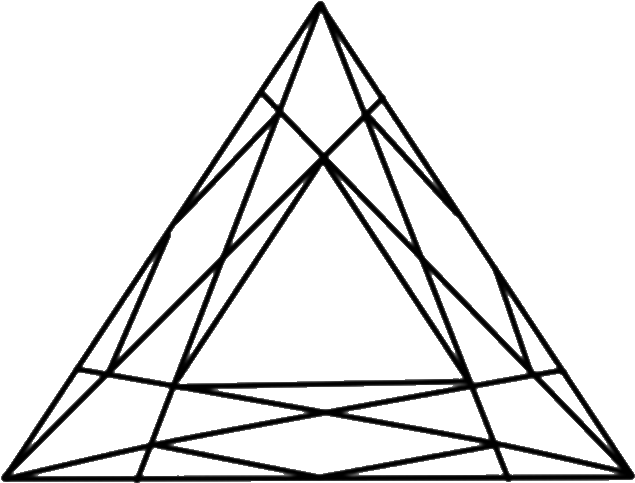 Geometric Black Lines Triangle Pattern PNG