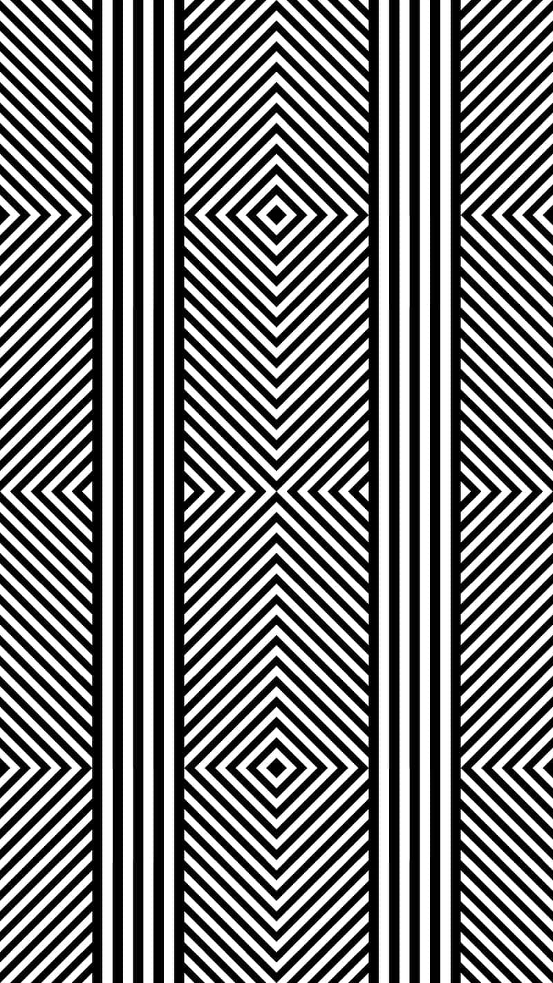 Geometric Black White Pattern Wallpaper