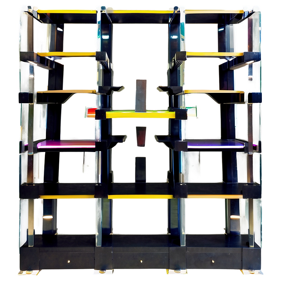 Geometric Bookshelf Png Det42 PNG