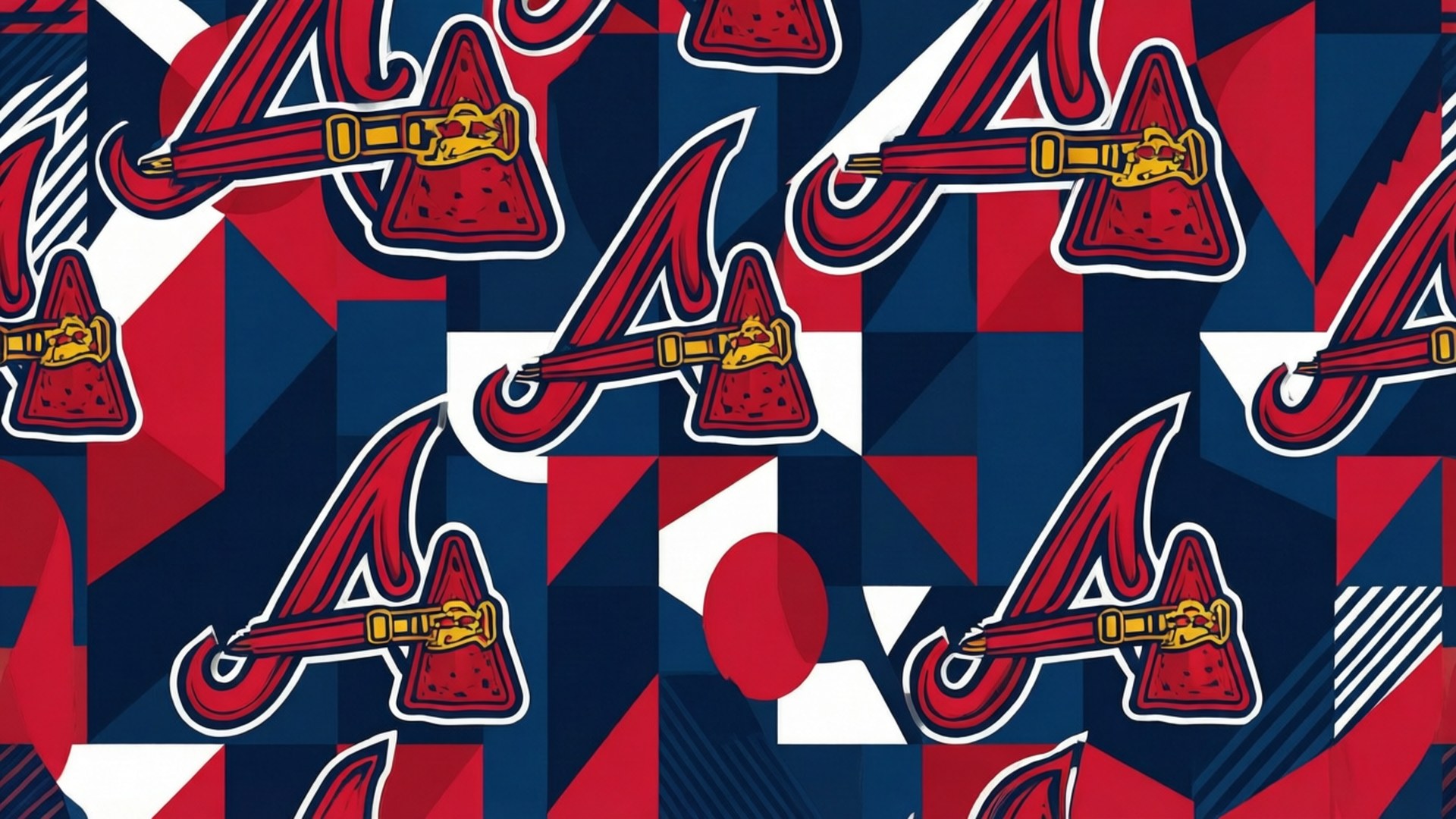 Geometric Braves Pattern Bakgrunner