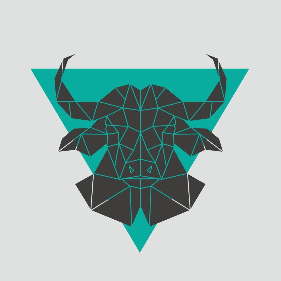 Geometriskbuffelhuvud. Wallpaper
