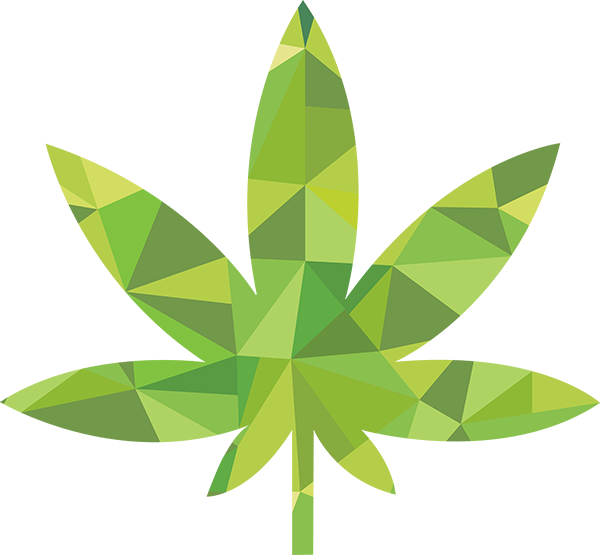 Geometric Cannabis Leaf Graphic PNG