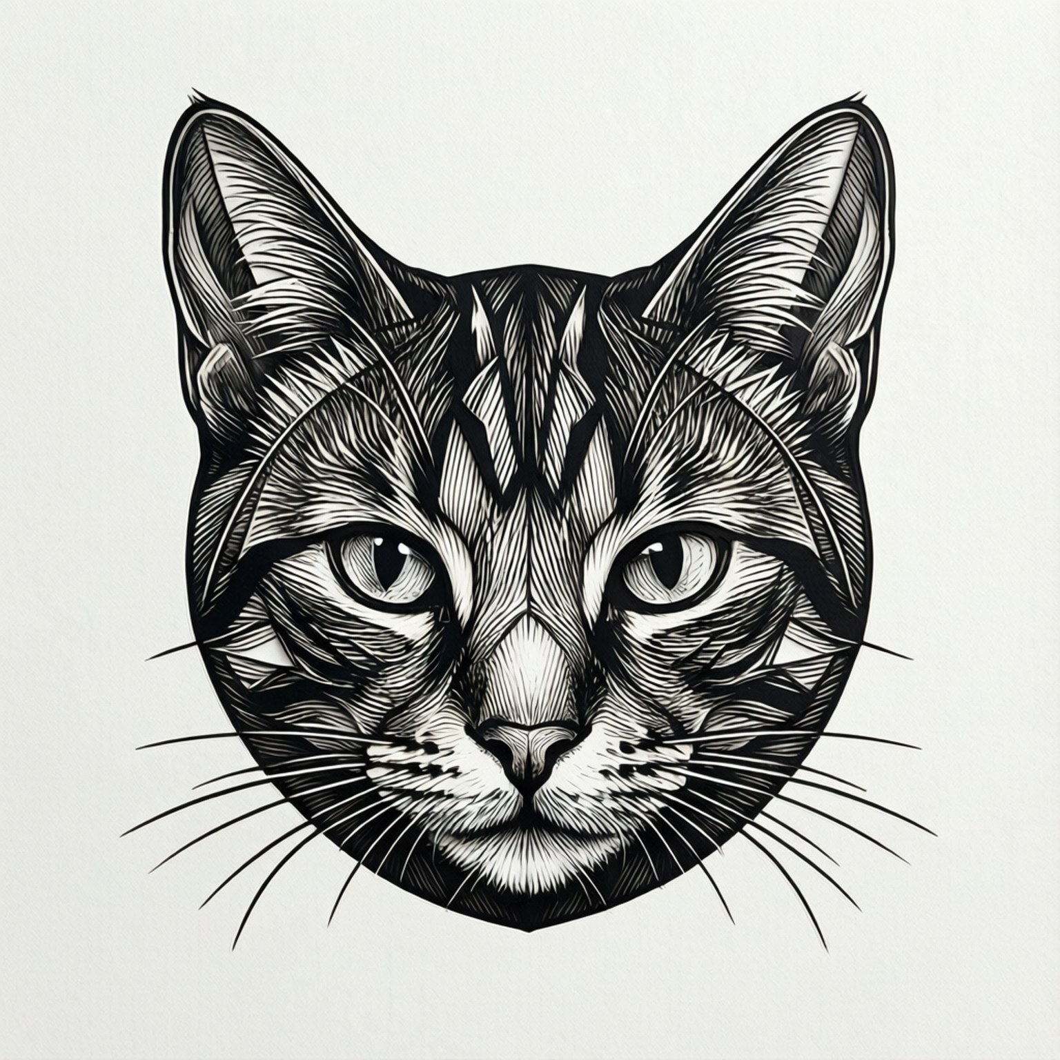 Visage de chat géométrique Fonds d'écran