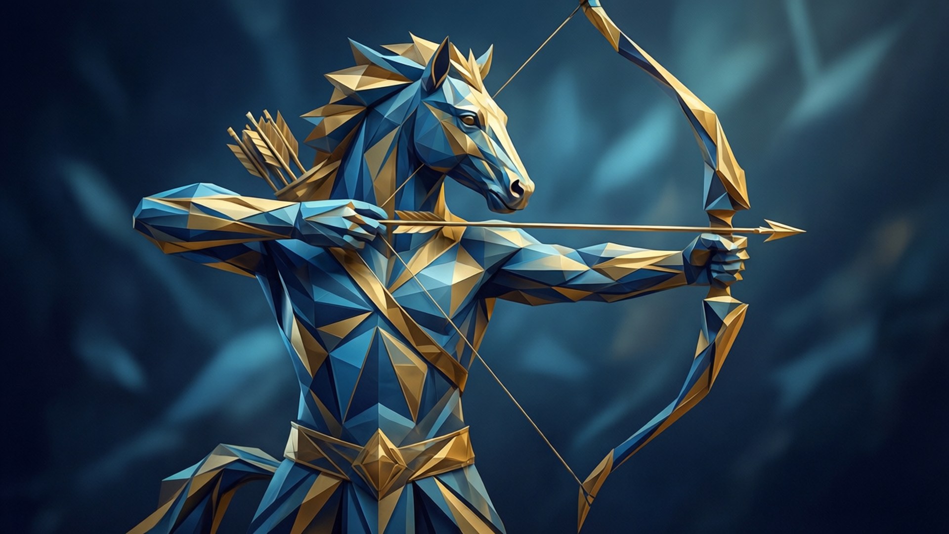 Geometric Centaur Low Poly Bakgrunner
