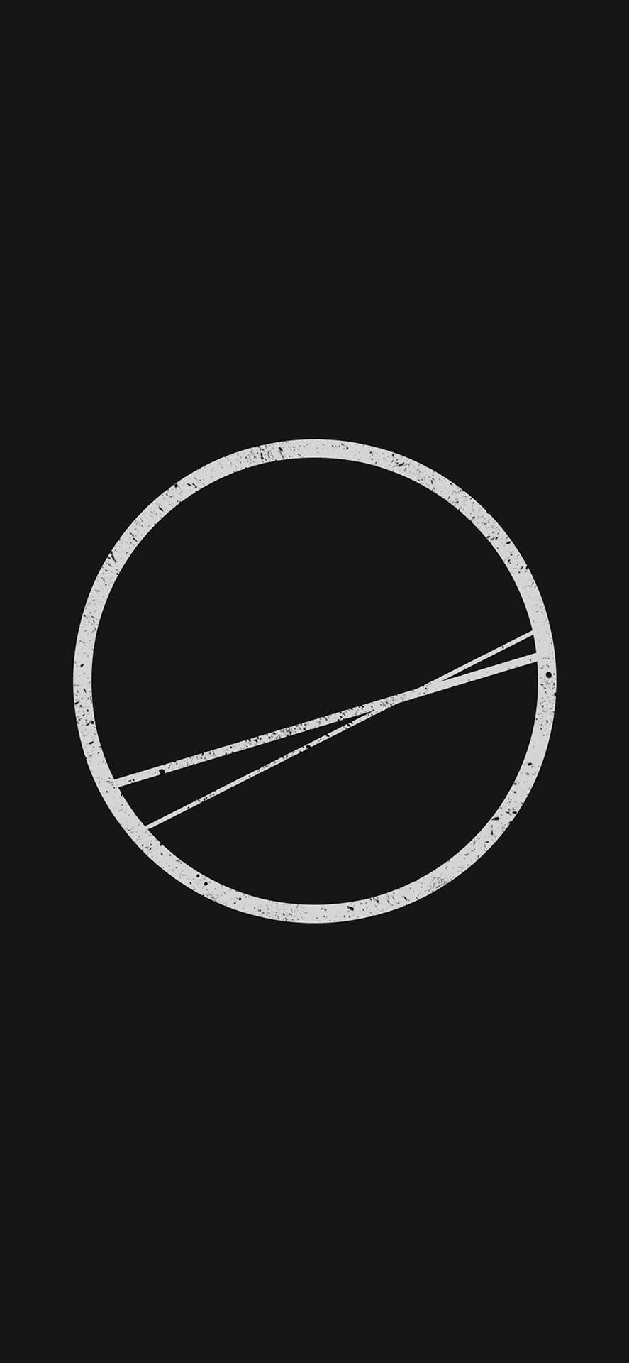 Geometric Circle Minimalist Black Phone Background