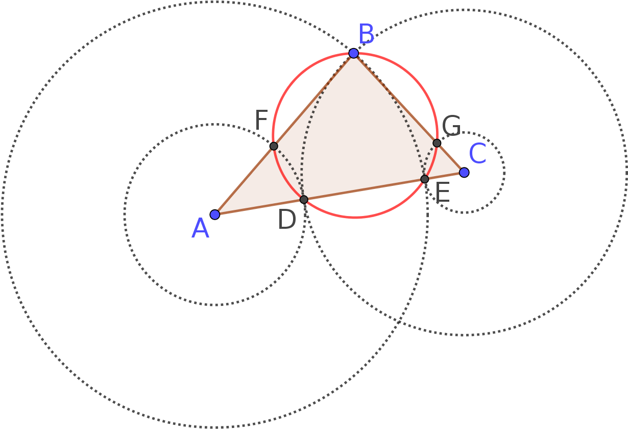 Geometric Circlesand Triangle Configuration PNG
