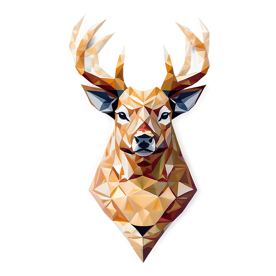 Geometric Deer Head Vector Png Kxk PNG