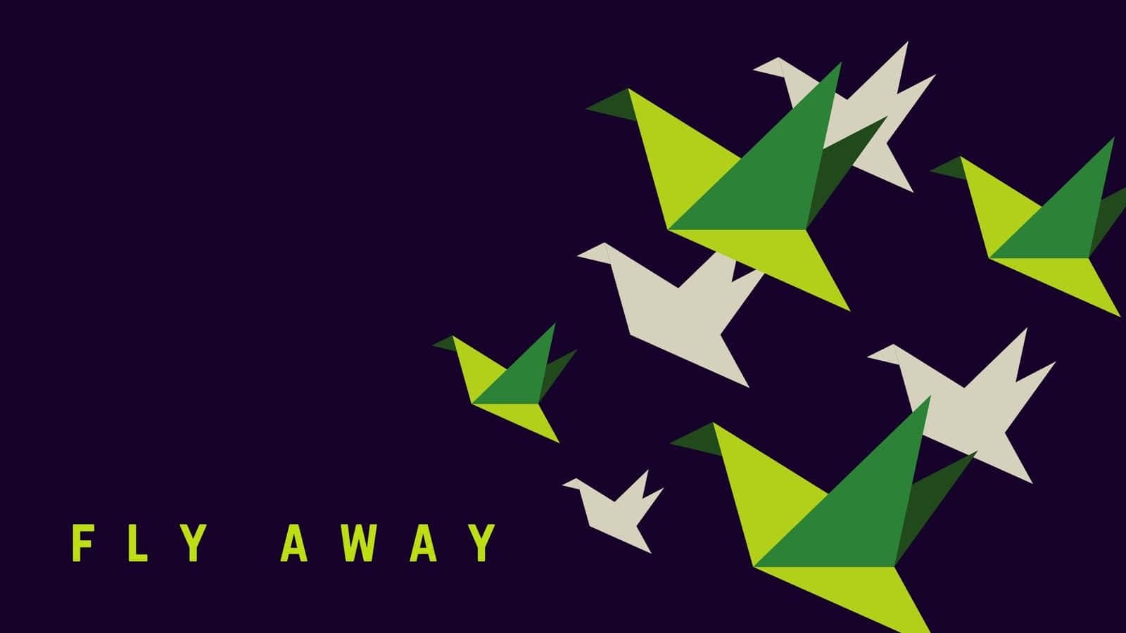 Fly Away - Origami Birds Wallpaper