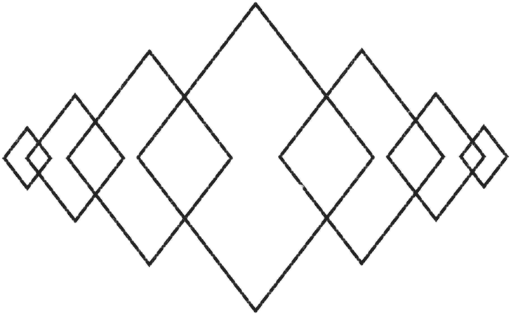Geometric Diamond Chain Overlay PNG