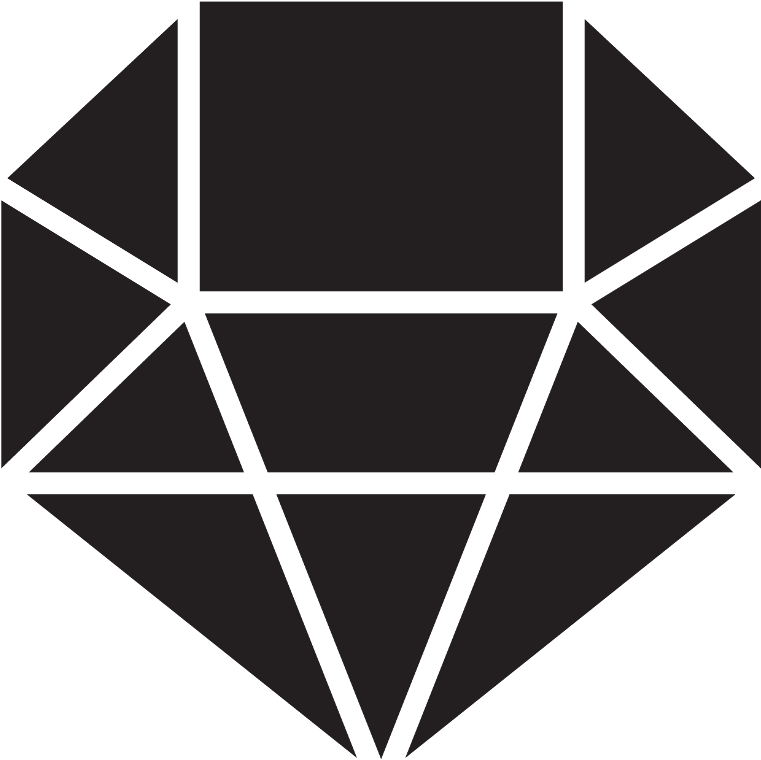 Geometric Diamond Icon Vector PNG
