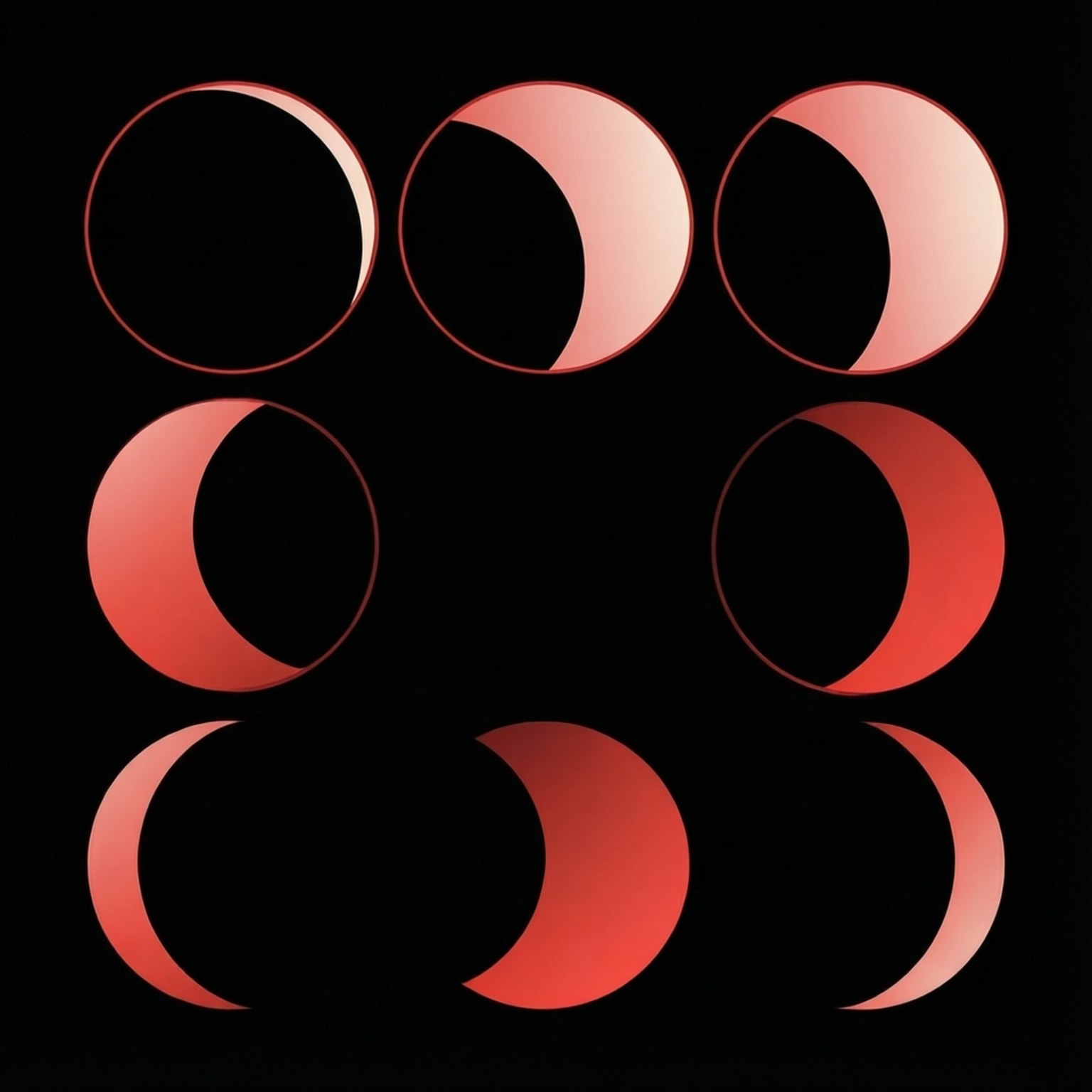 Formas Geométricas de Eclipse Papéis de Parede