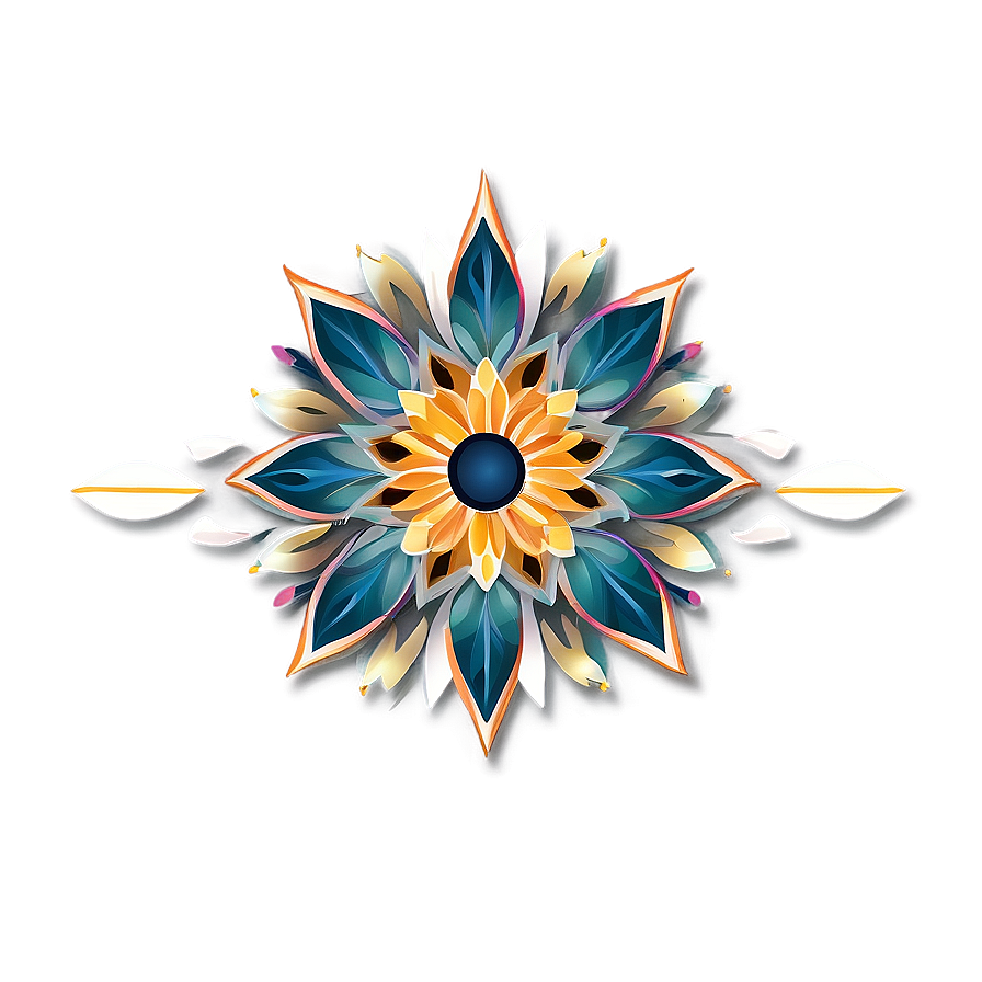 Geometric Flower Design Png 17 PNG