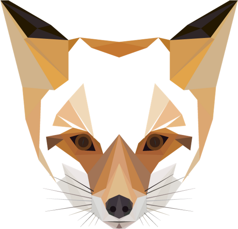 Geometric Fox Artwork PNG